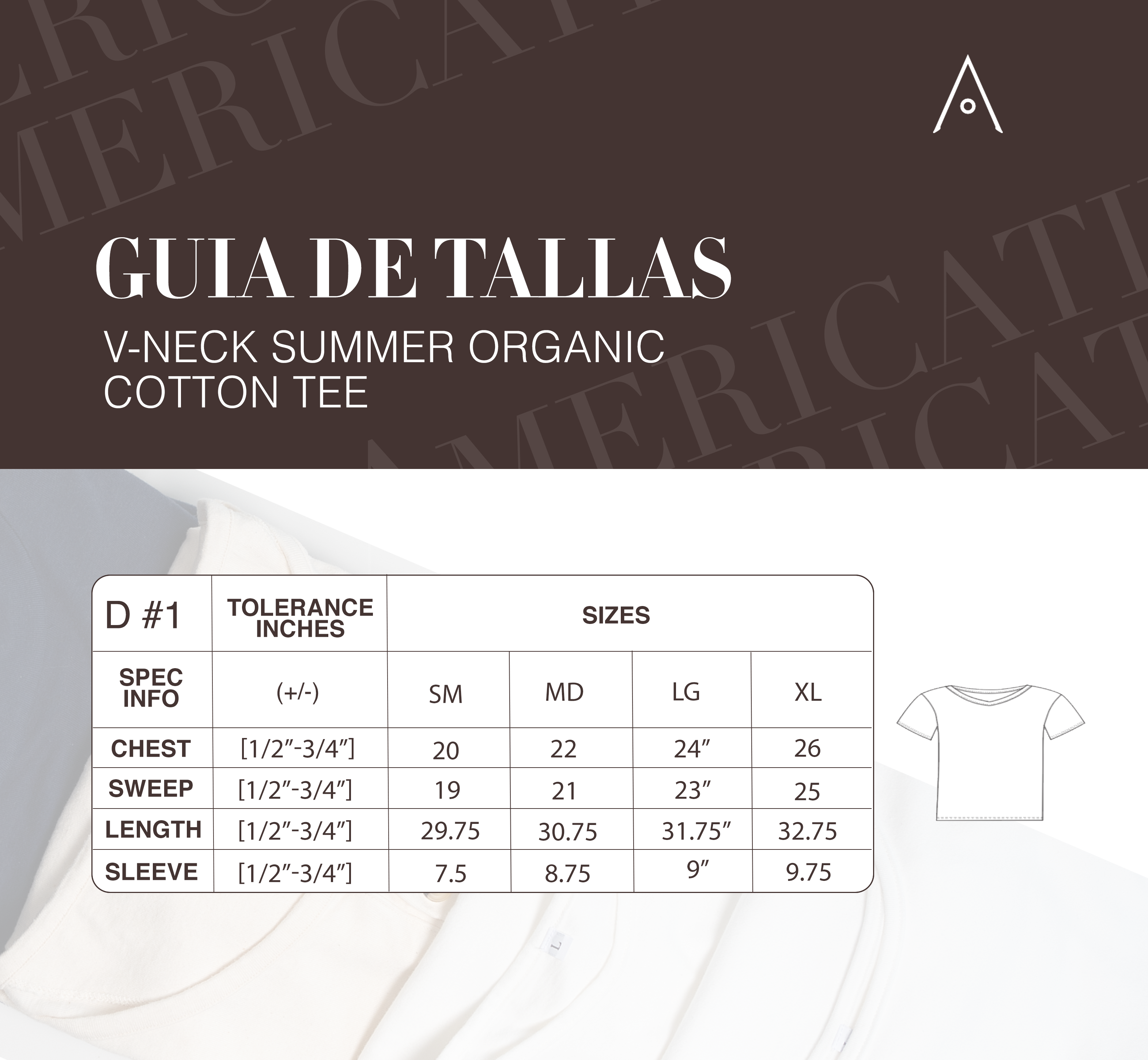 V-Neck Summer Organic Cotton Tee