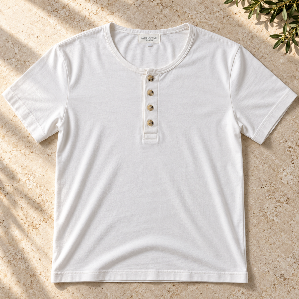 Pima Cotton Short Sleeve Henley