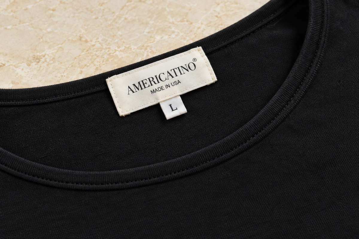 Pima Cotton Boat Neck 3/4 Sleeve Tee