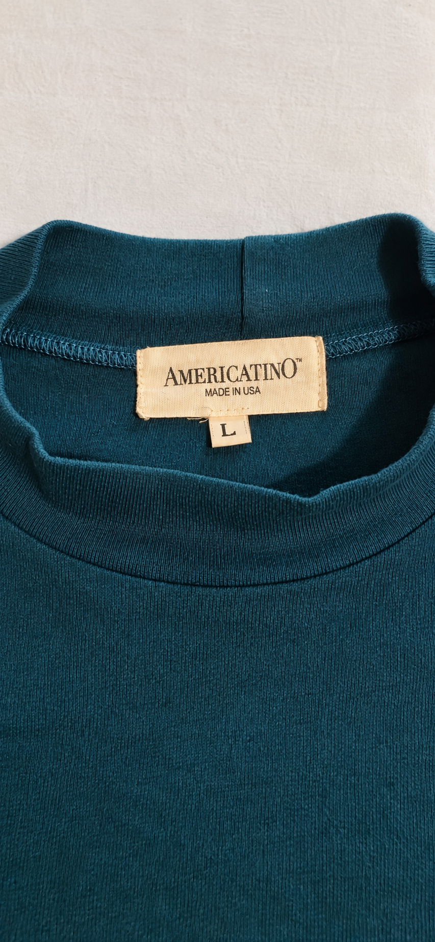 Pima Cotton Long Sleeve Mock Neck Tee