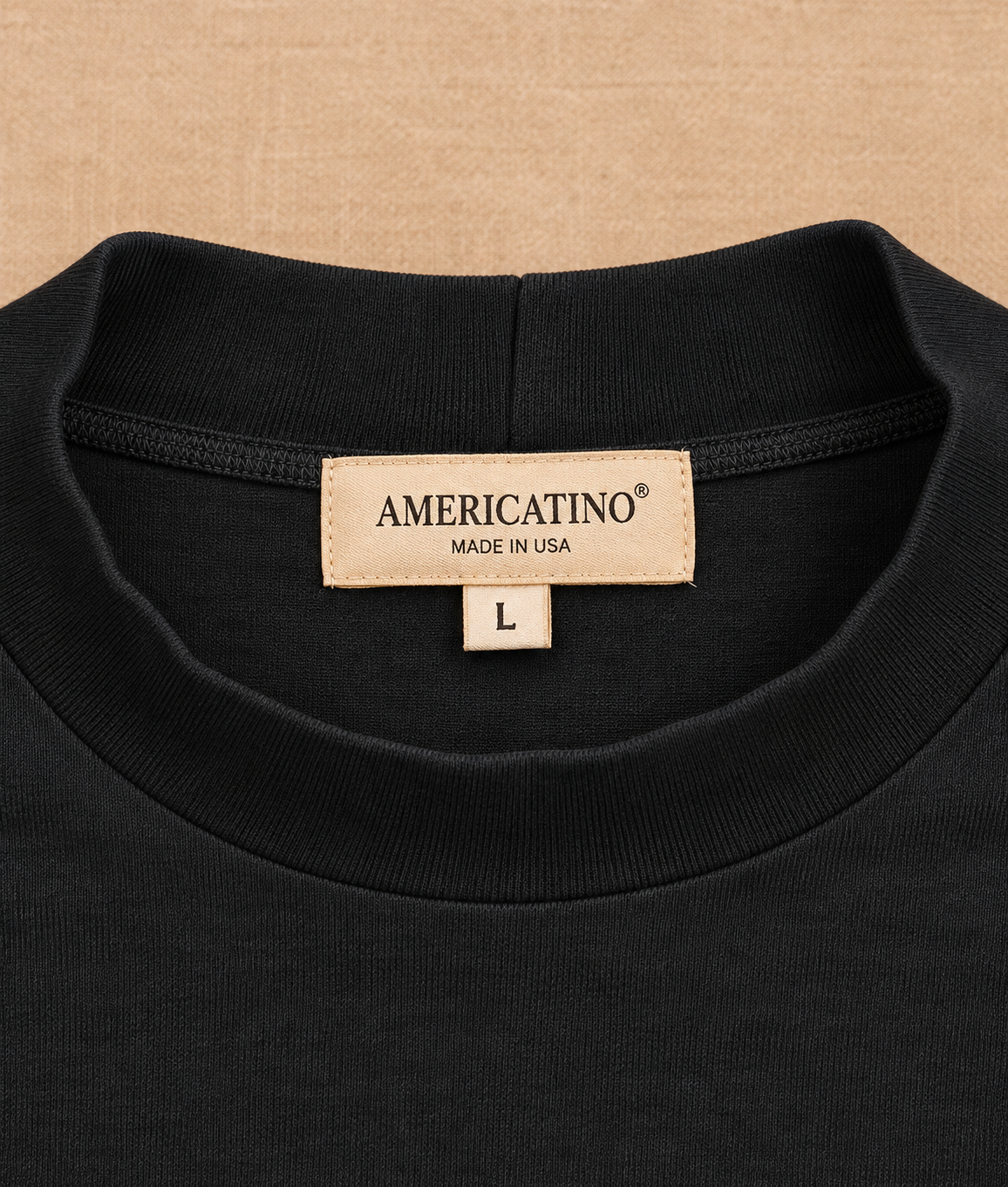 Pima Cotton Long Sleeve Mock Neck Tee