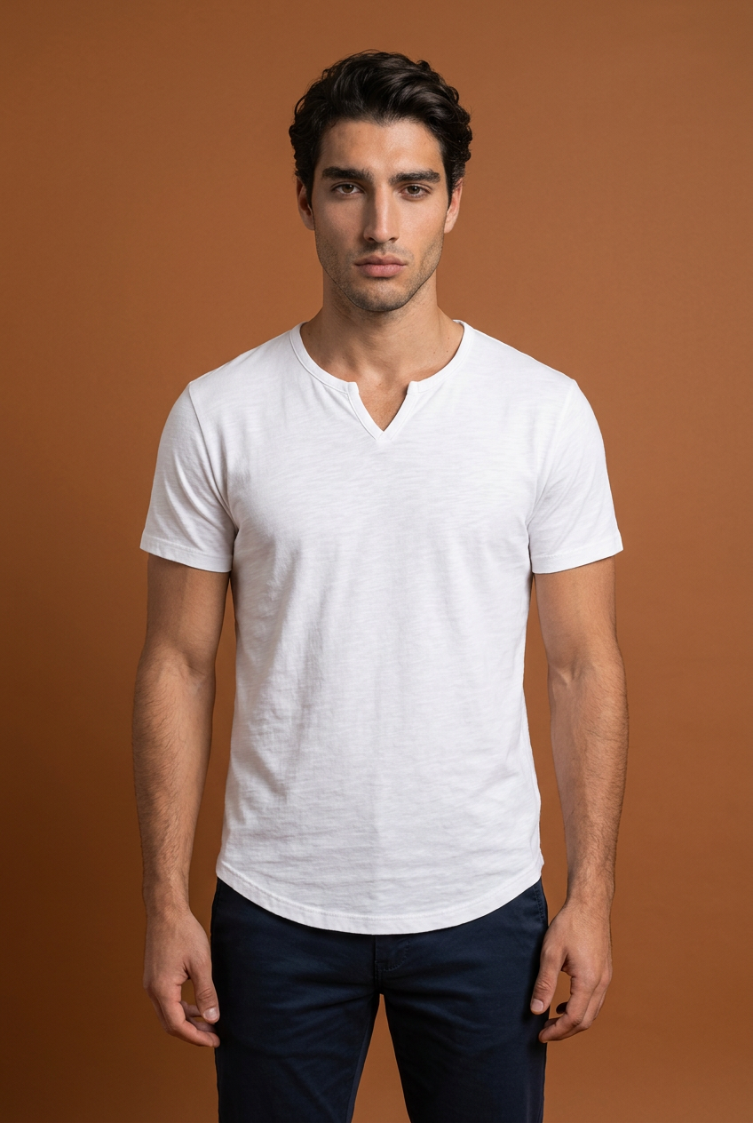 Pima Cotton Viking Neck Tee