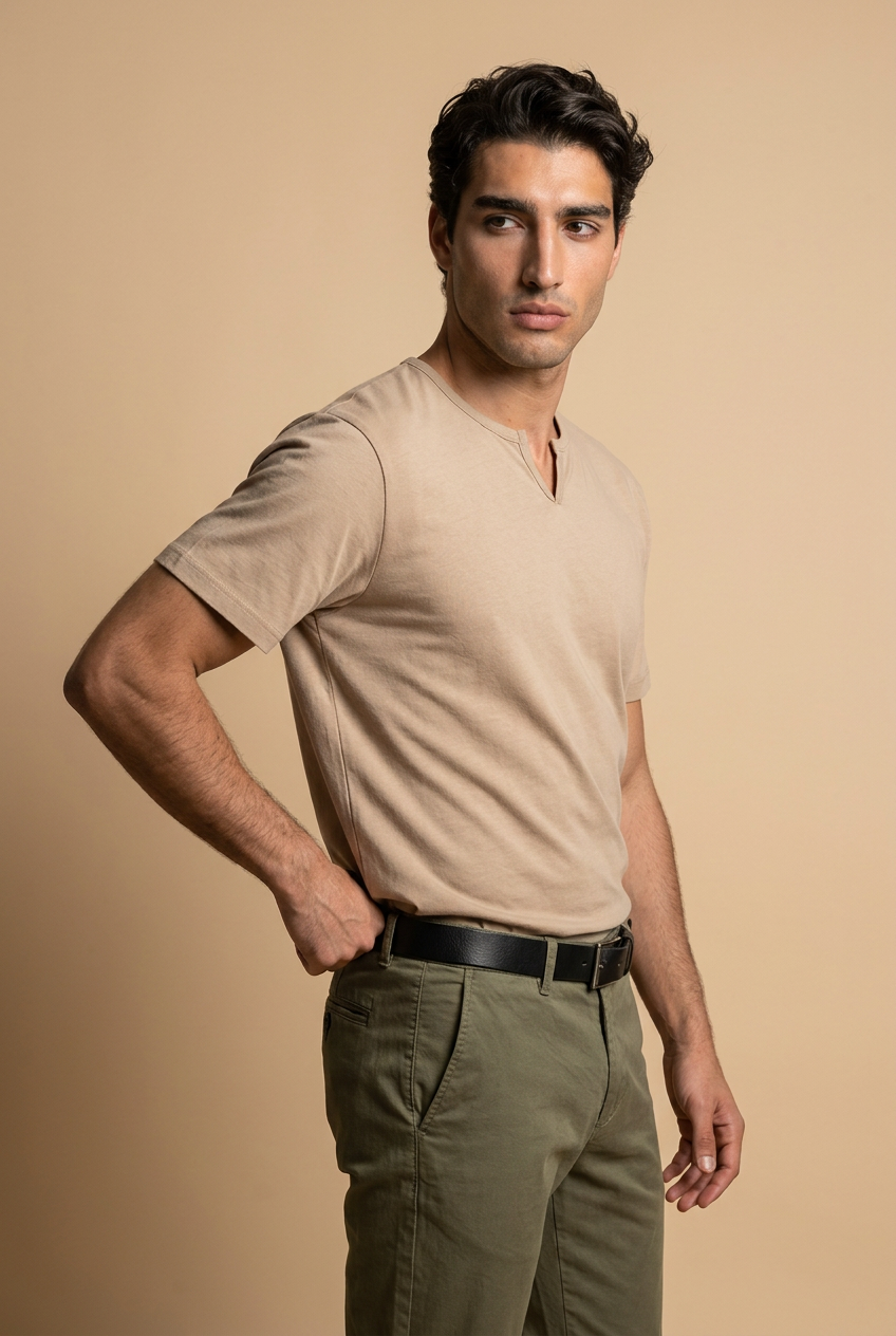 Pima Cotton Viking Neck Tee