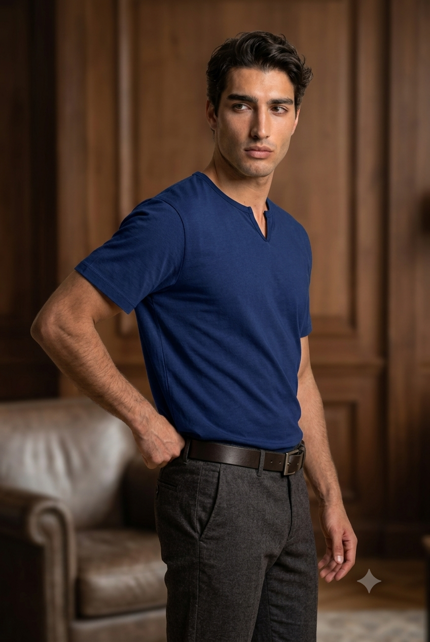 Pima Cotton Viking Neck Tee