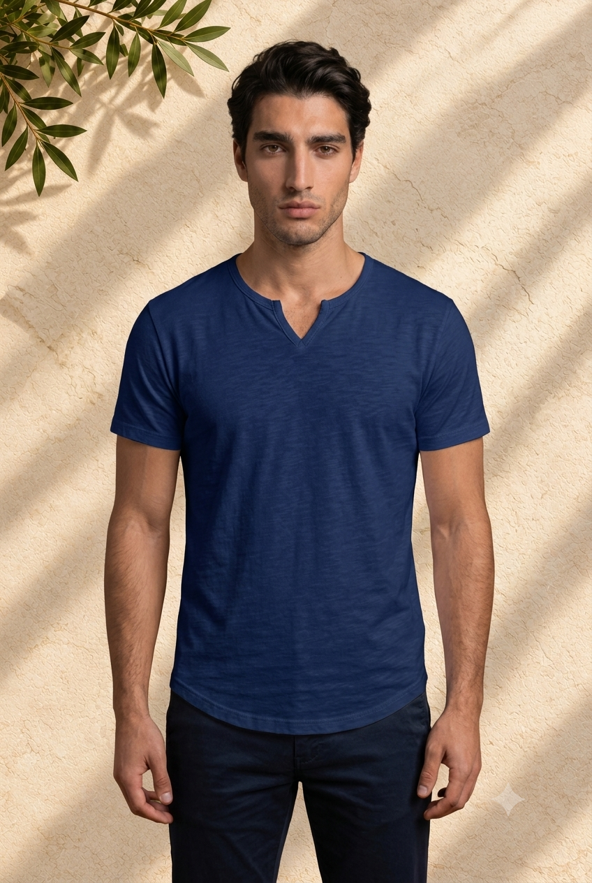Pima Cotton Viking Neck Tee