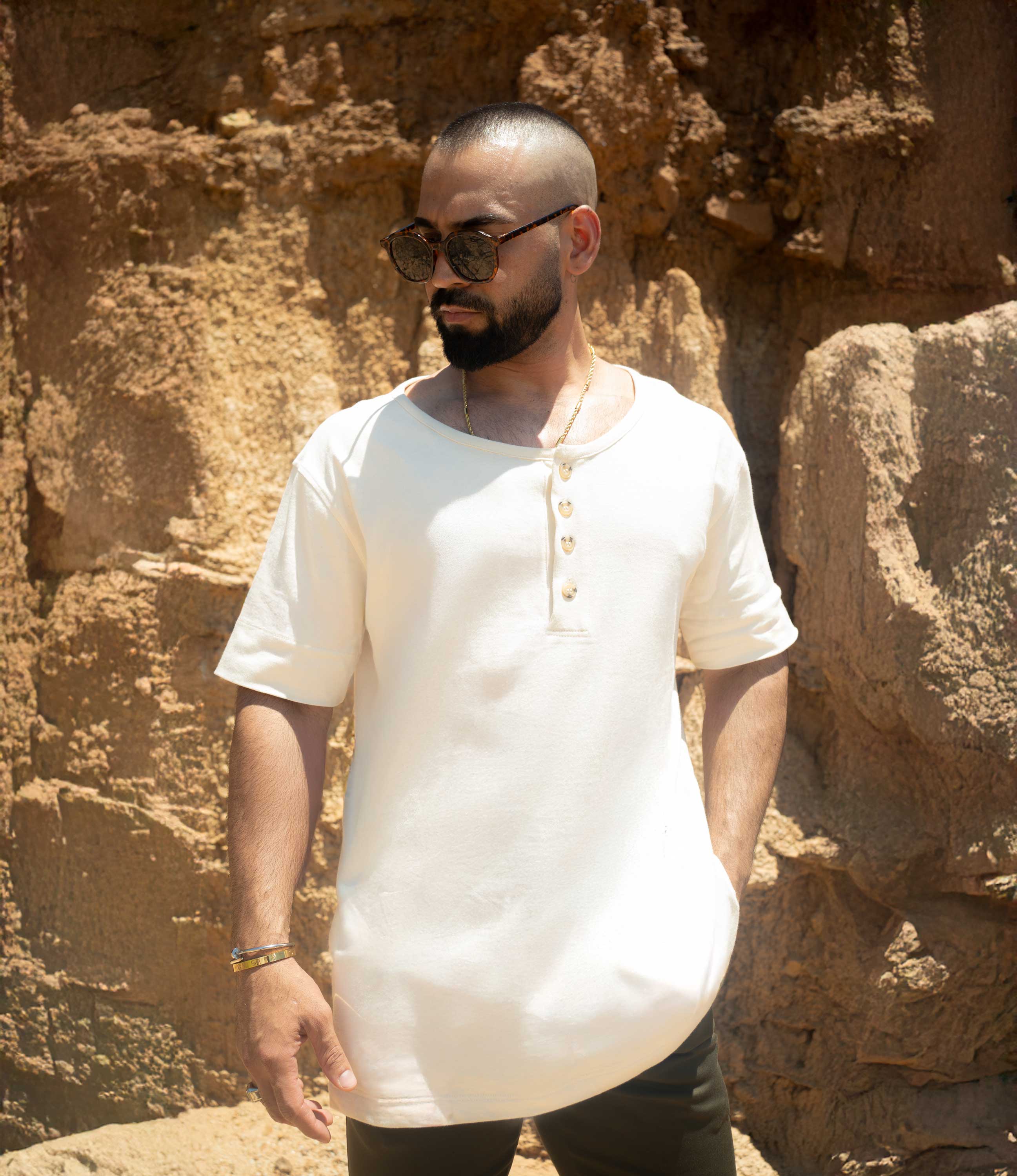 Henley Short Sleeve Organic Cotton Shirt