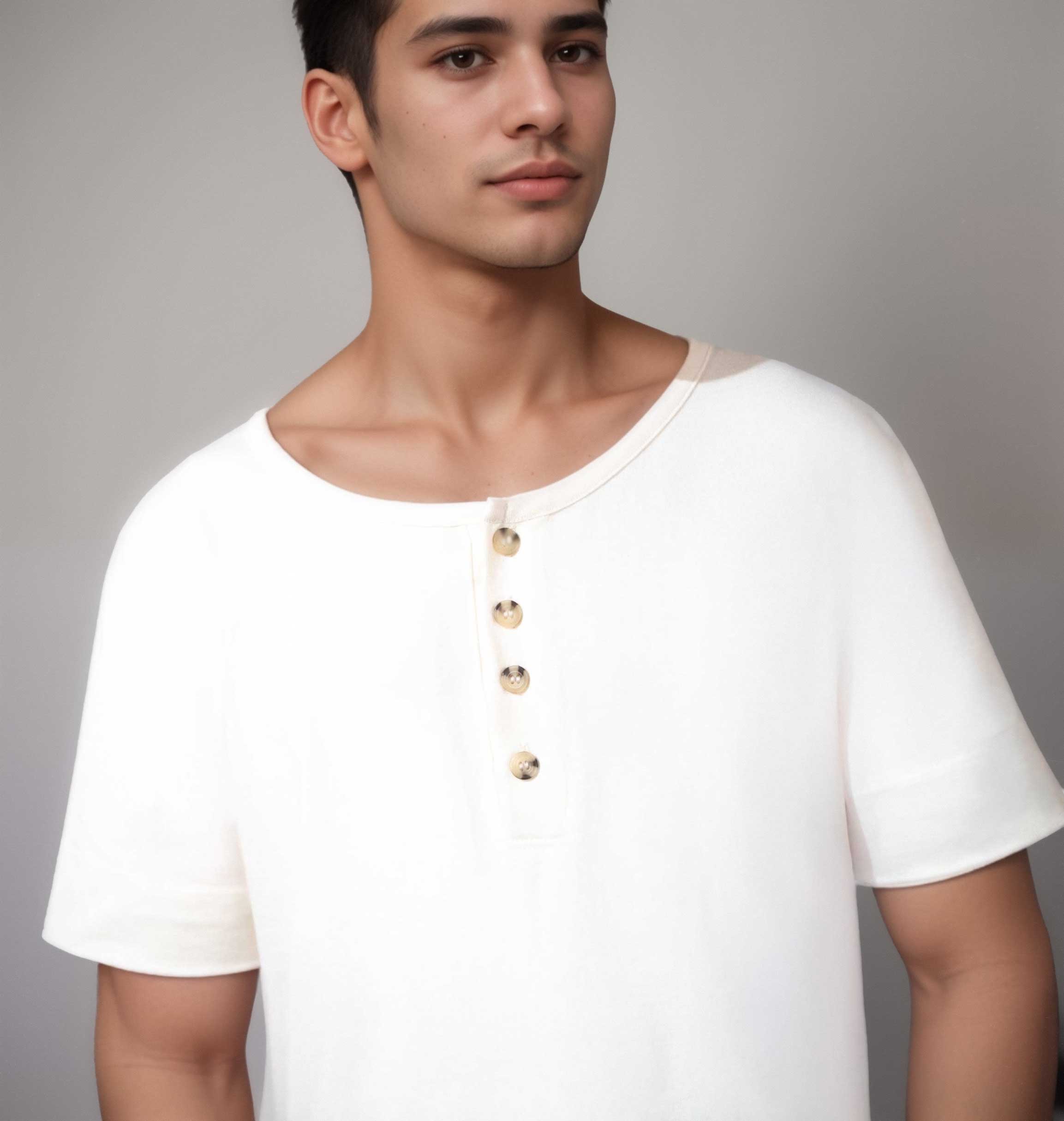 Henley Short Sleeve Organic Cotton Shirt