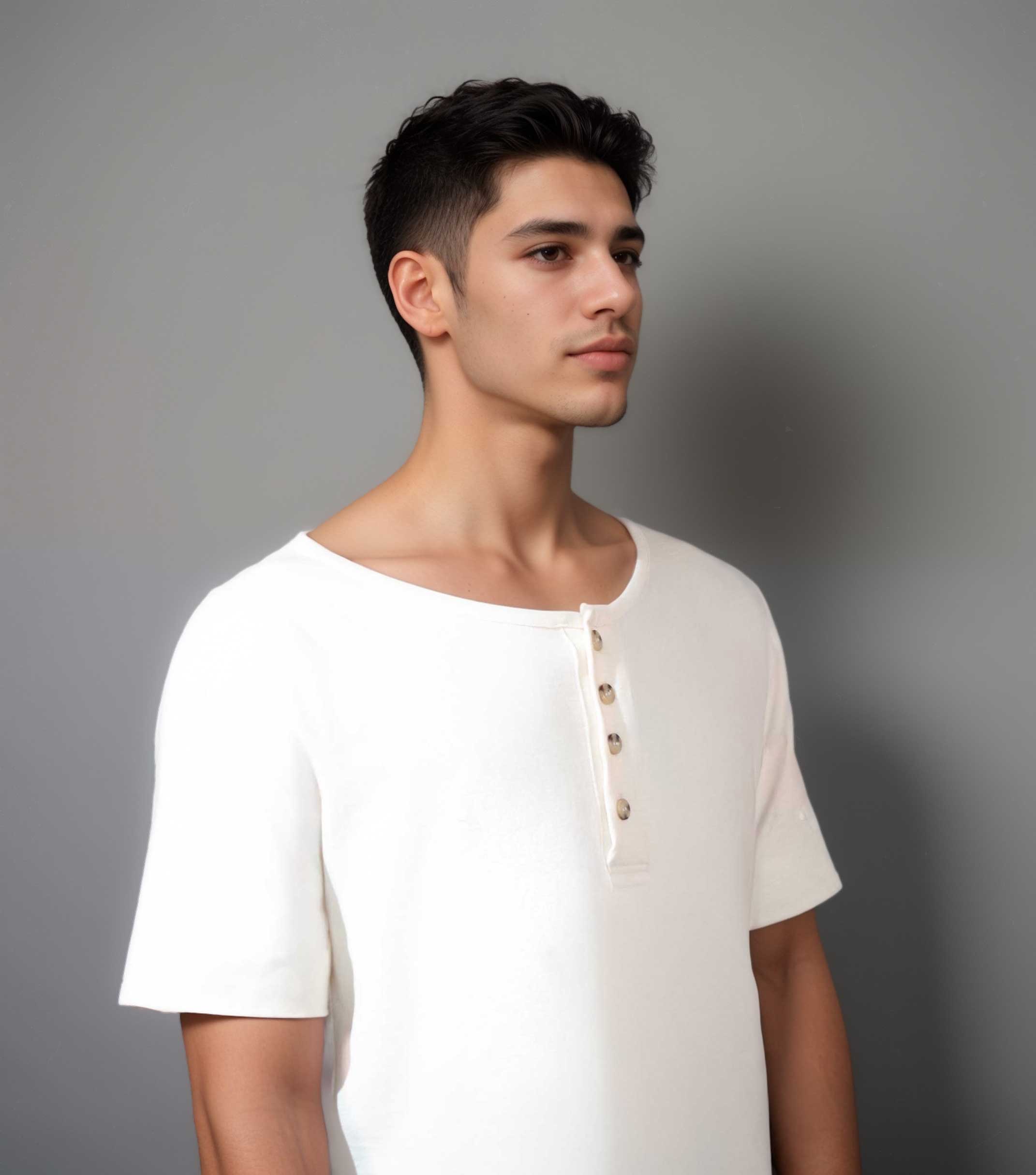 Henley Short Sleeve Organic Cotton Shirt