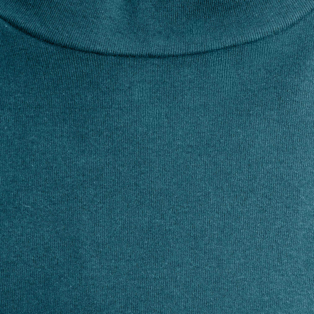 High-Neck Long Sleeve Organic Cotton Tee