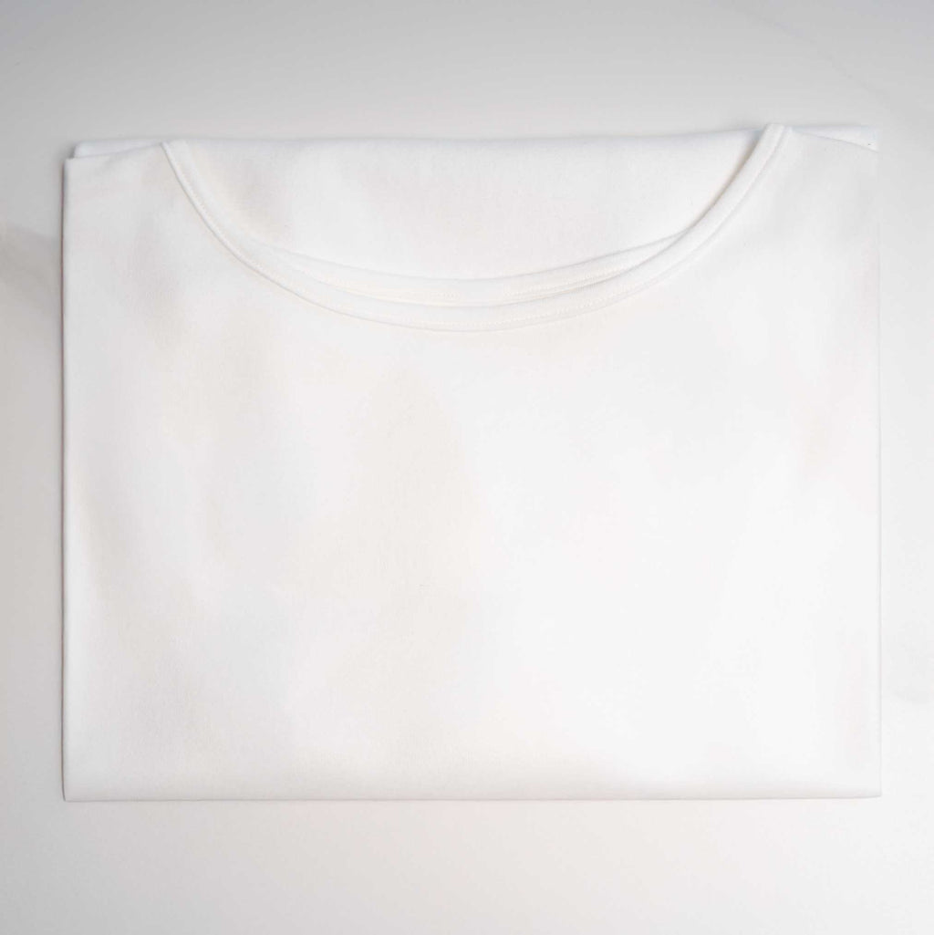 Boat Neck 3/4 Sleeve Organic Cotton Tee